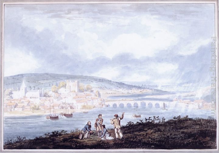 Rochester, Kent, from the North painting - Thomas Girtin Rochester, Kent, from the North art painting